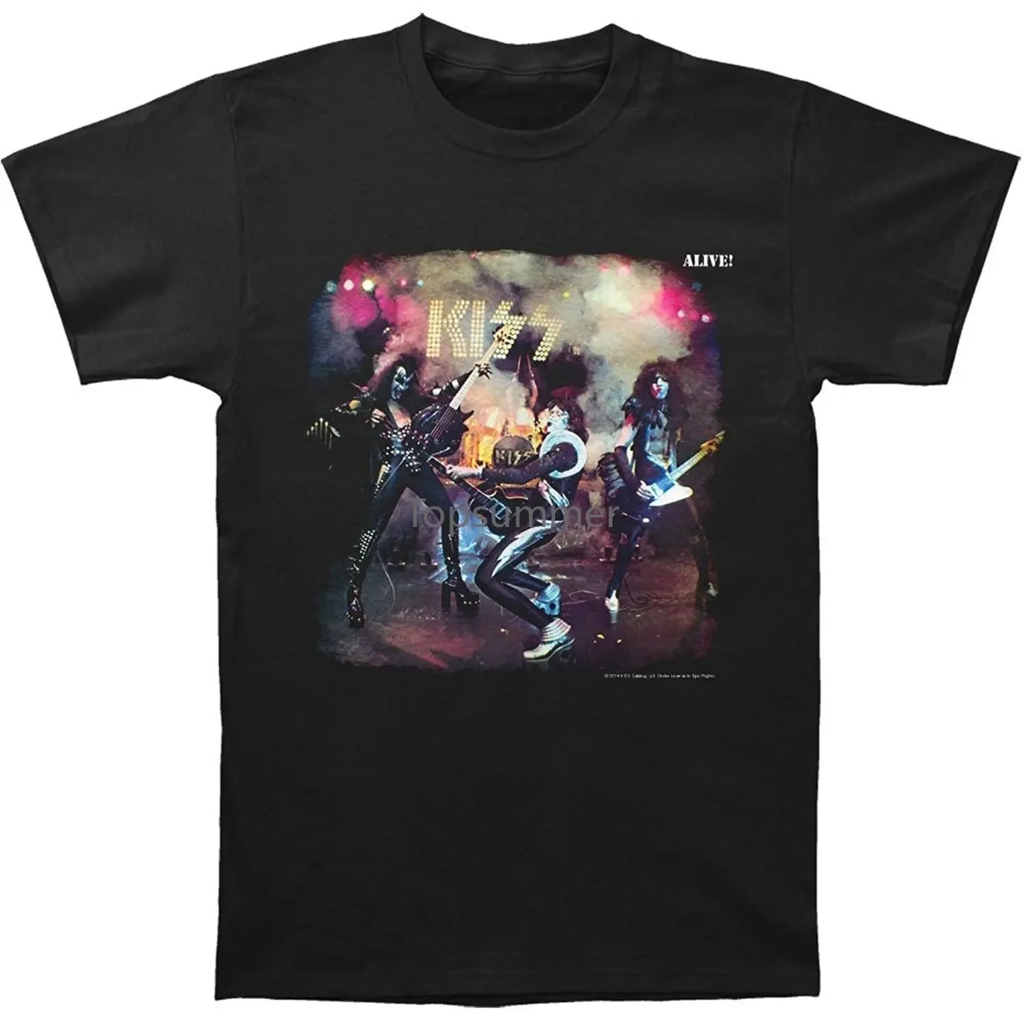 Kiss Glam Metal Hard Rock Band Music Group Alive T-Shirt - Premium T-shirt from Lizard Vigilante - Just $23.88! Shop now at Lizard Vigilante