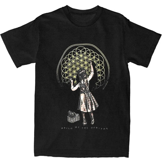 Bring Me The Horizon Men's Cotton T-Shirt – Short Sleeve Summer Music Tee - Premium T-Shirt from Lizard Vigilante - Just $33.88! Shop now at Lizard Vigilante