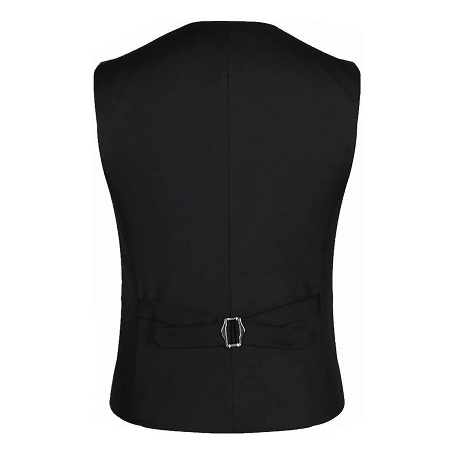 Men's Victorian Steampunk Vest – Vintage Black Double Breasted Sleeveless Suit Jacket - Premium jacket from Lizard Vigilante - Just $28.88! Shop now at Lizard Vigilante