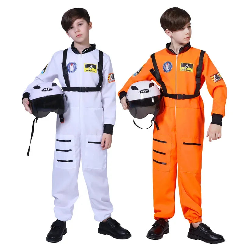 Parent-Child Astronaut Pilot Air Force Cosplay Set Spaceman Flight Suit Family Halloween Performance Costume