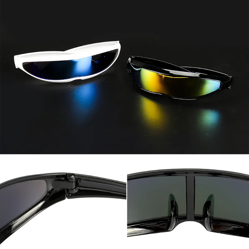 CYBERPUNK VIGILANTE: Futuristic Cyclops Laser Visor Shades – UV400, Mirrored, Sci-Fi Streetwear Eyewear - Premium shades from Lizard Vigilante - Just $8.99! Shop now at Lizard Vigilante