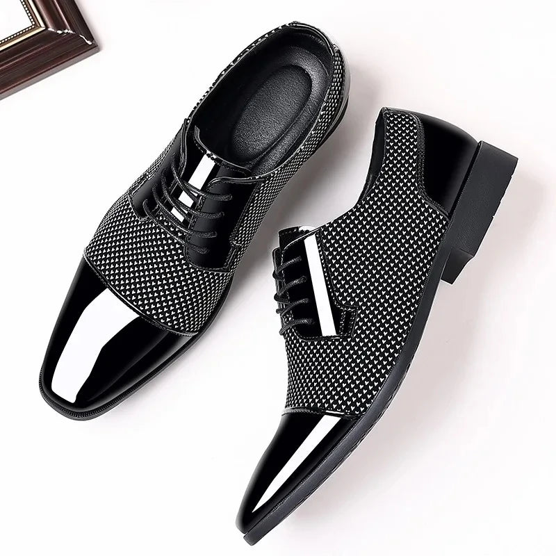 Men Dress Shoes For Men Oxfords PU Leather Shoes Lace Up Formal Black Leather Wedding Party Shoes Casual Luxury Brand Men's 2023 - Premium  from Lizard Vigilante - Just $28.99! Shop now at Lizard Vigilante