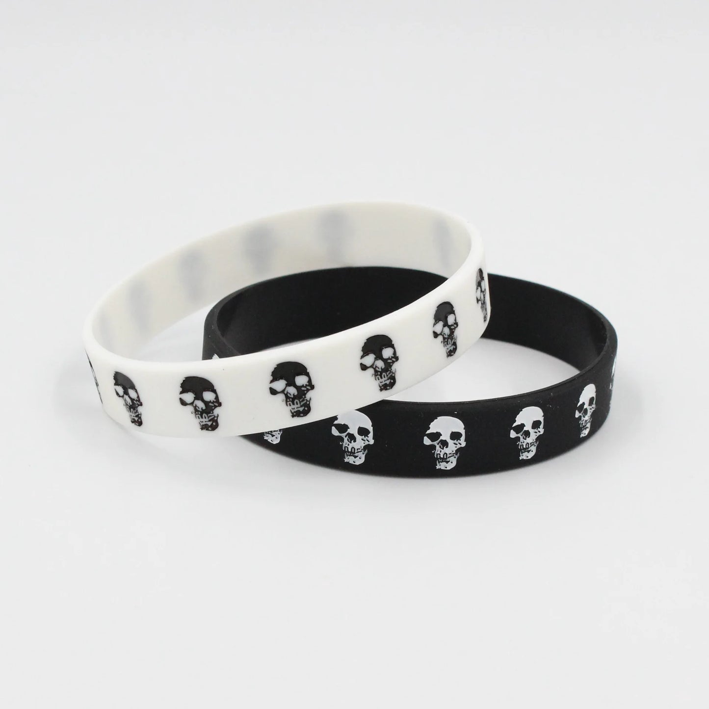 Edgy Skull Silicone Wristband - Premium wristbands from Lizard Vigilante - Just $13.99! Shop now at Lizard Vigilante