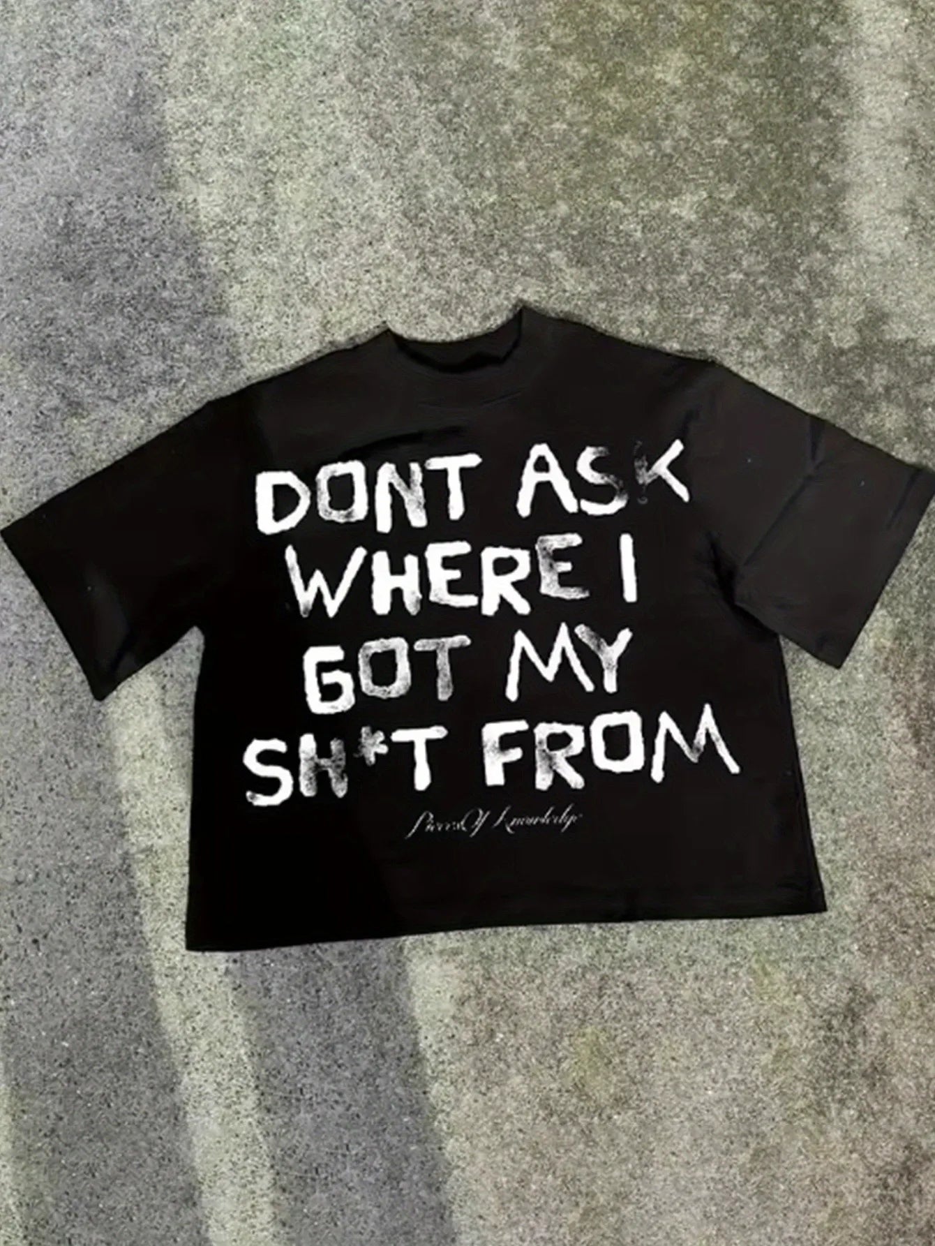 Street Chaos 300G Cotton Crew Tee – Y2K Hip-Hop Metalwave Grind for the Brave