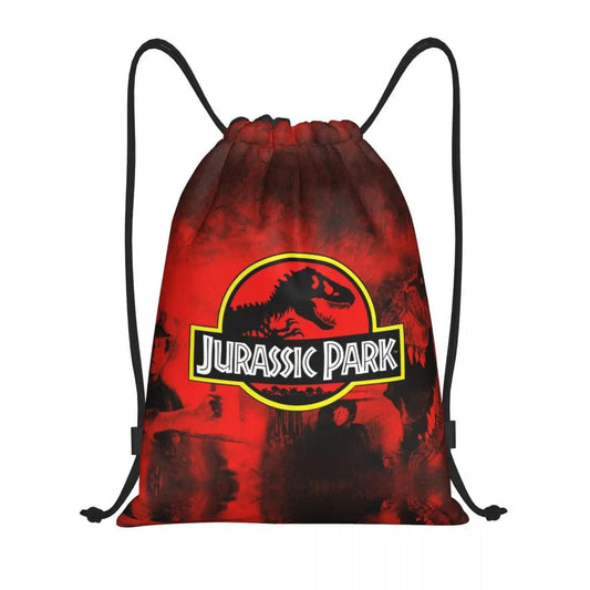 Dinosaur World Jurassics Parks Drawstring Backpack Sports Gym Bag for Men Women Shopping Sackpack - Lizard Vigilante