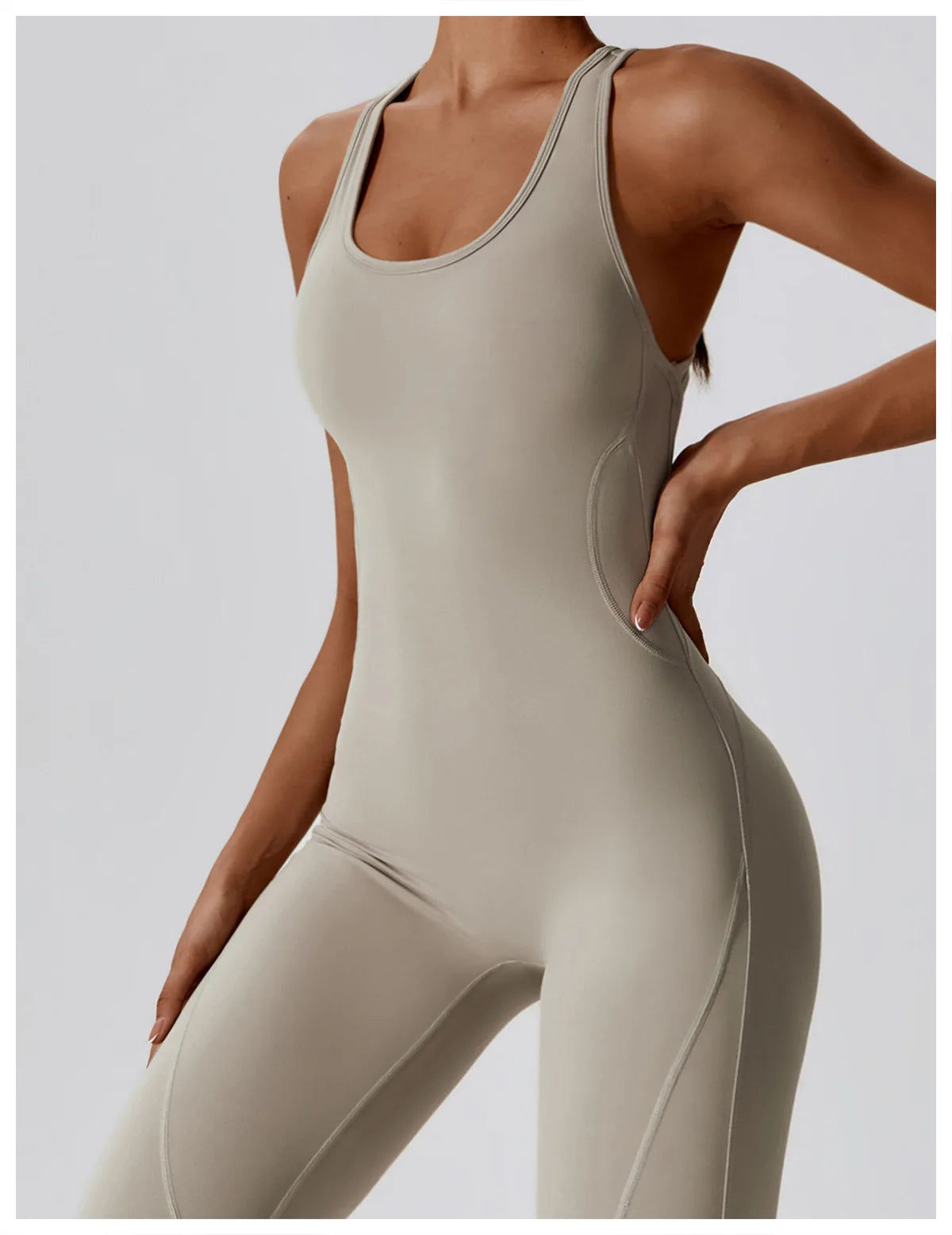 Seamless Yoga Jumpsuit - All-in-One Workout Outfit for Women - Premium bodysuit from Lizard Vigilante - Just $38.88! Shop now at Lizard Vigilante