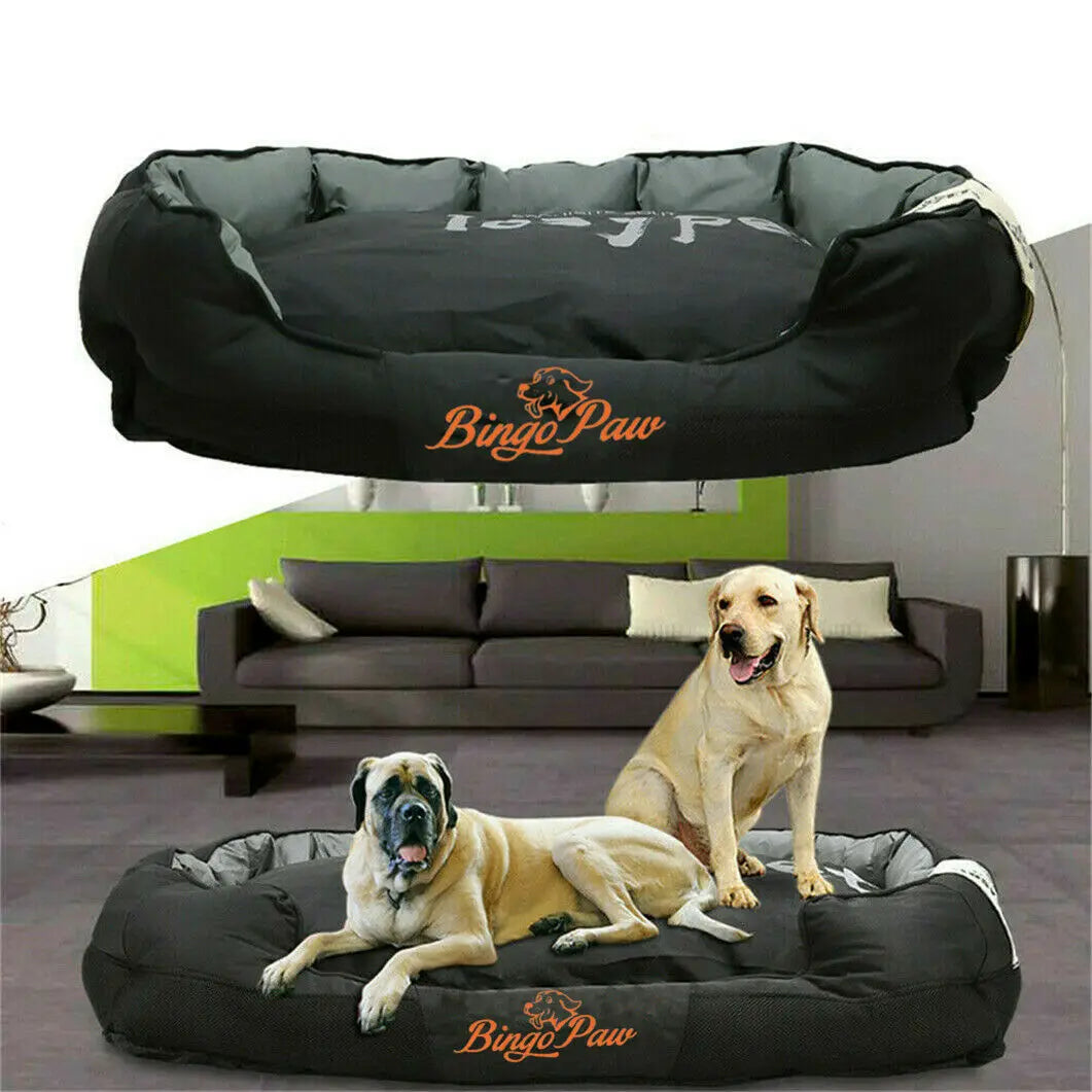 Waterproof XXL Extra Large Jumbo Orthopedic Sofa Dog Bed Pet Mat Kennel Washable Basket Pillow Comfy Bed - Lizard Vigilante