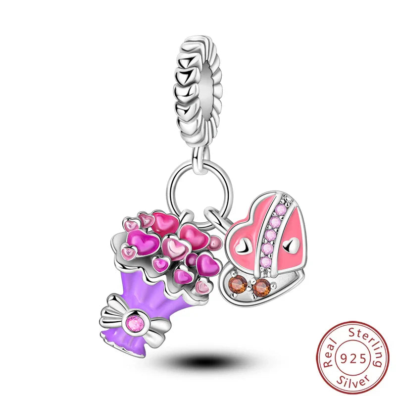 S925 Sterling Silver Princess Golf Hamster Camera Travel Three Piece Set Charms Beads 3mm DIY Fine Jewelry Making