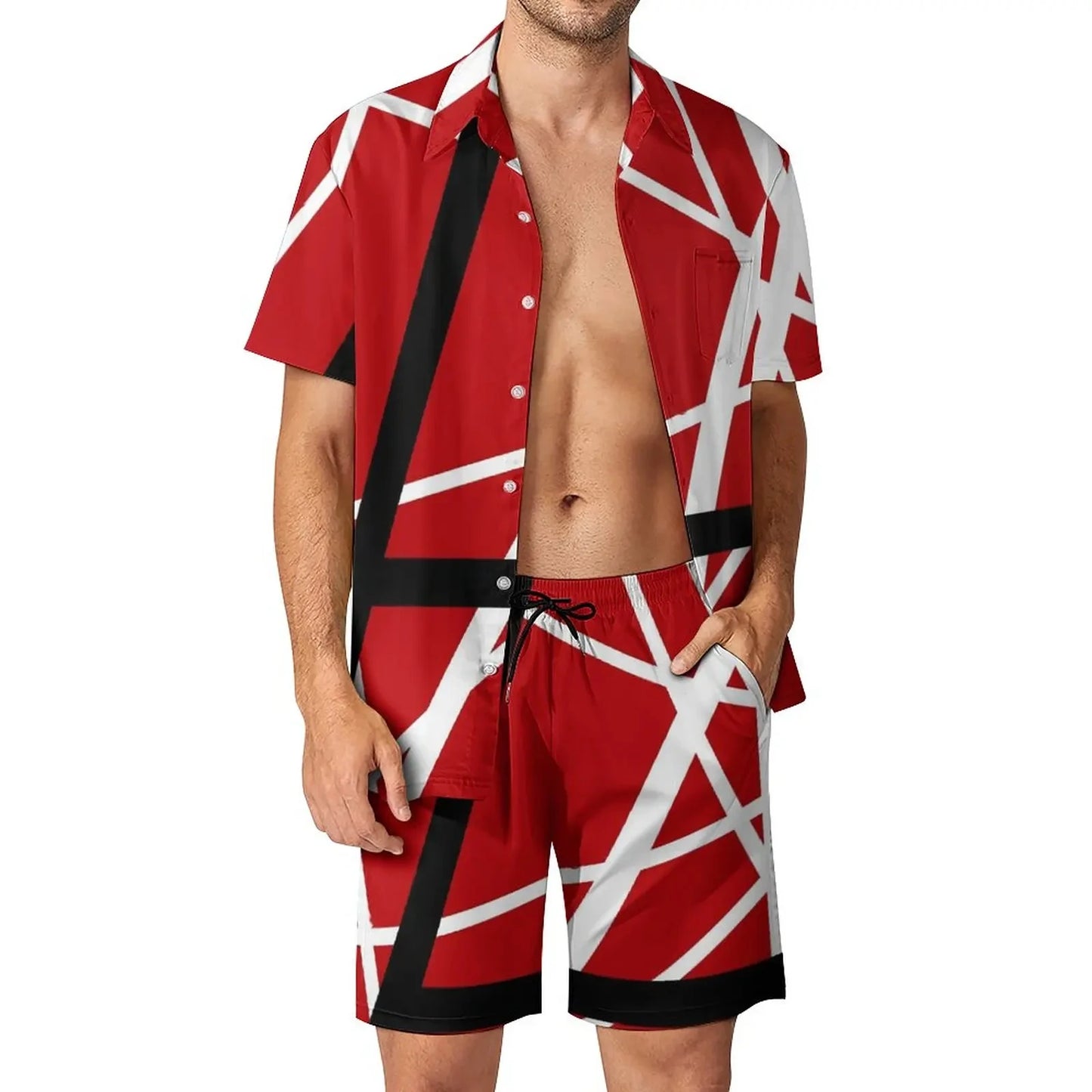 Van Halen Shirt Sets 3D Printed Men Casual Fashion Short Sleeves Shirts Oversized Beach Shorts Hawaiian Streetwear Suits Clothes - Premium  from Lizard Vigilante - Just $27.99! Shop now at Lizard Vigilante