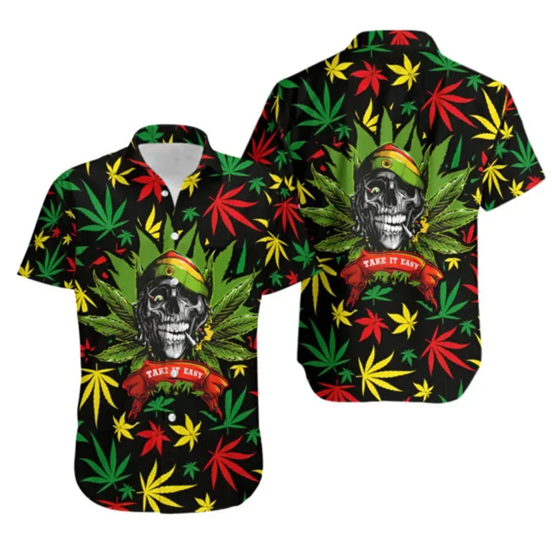 Fashion Men's Summer Hawaiian Shirt - Aloha Weed Lovers 3D Full Printed Unisex Casual Harajuku Shirt - Premium hawaiian shirt from Lizard Vigilante - Just $29.99! Shop now at Lizard Vigilante