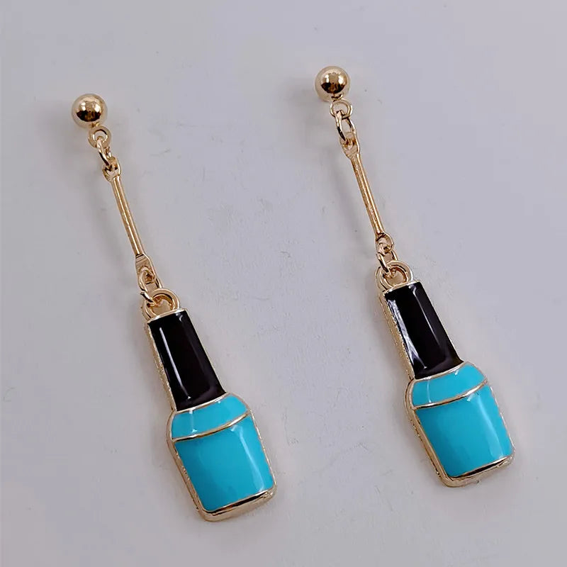 Creative nail salon art nail polish enamel earrings ladies girls gifts