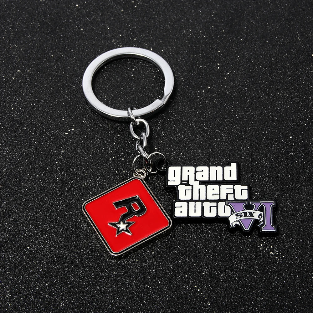 New Style Game PS4 GTA5 Keychain – Grand Theft Auto V Multi Pendant Keyring - Premium keychain from Lizard Vigilante - Just $12.99! Shop now at Lizard Vigilante