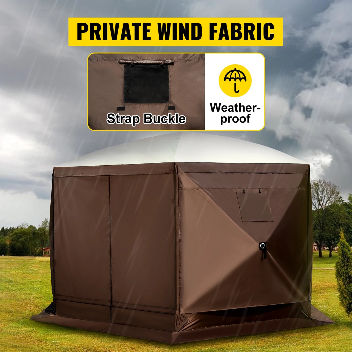 ⚡ VEVOR PIT LORD POP-UP GAZEBO | 6-Sided Heavy Metal Sun Shelter for the Wild ⚡