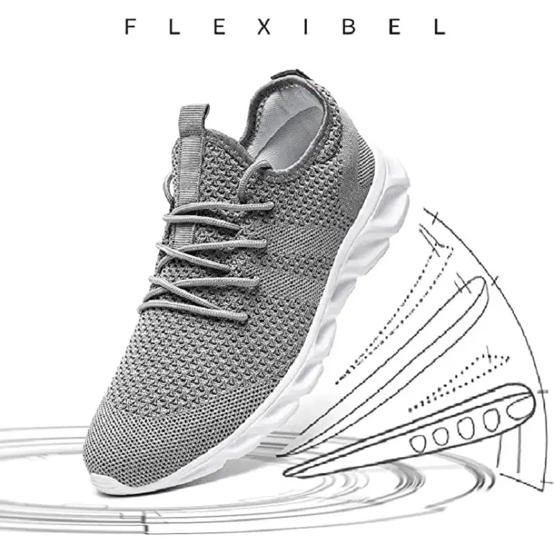 Fujeak Men's Running Shoes Non-slip Knitting Mesh Breathable Shoes Men Sneakers Male Casual Jogging Men Sport Shoes Zapatos - Premium  from Lizard Vigilante - Just $21.99! Shop now at Lizard Vigilante