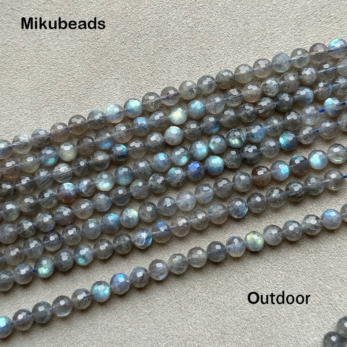 Natural AA+ Labradorite 6mm Faceted Shinny Round Loose Beads For Jewelry Making DIY Bracelets Necklace Strand Wholesale