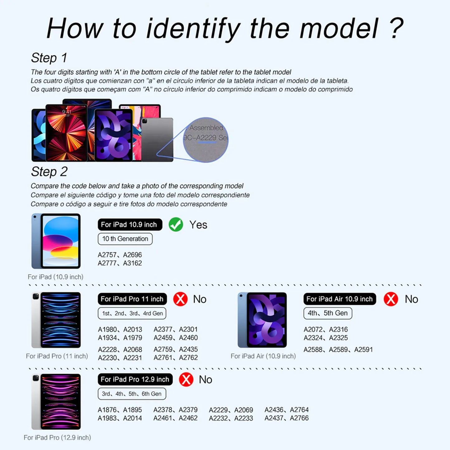 Magic Keyboard Case For iPad Pro 11 inch 12.9" M2 13 M4 Air 4th 5th ipad10 10th 10.9 Smart Cover Multi-touch Magnetic backlight