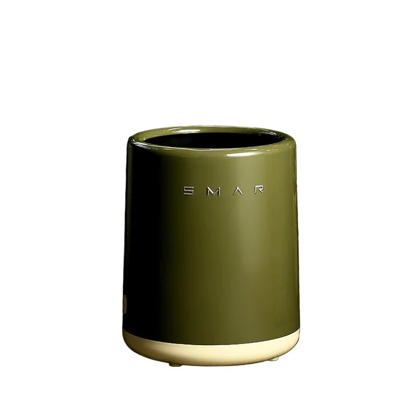 Large Capacity Garbage Bin Household Living Room Bedroom Double-layer Garbage Bin Light Luxury Style Paper Basket Storage Bin