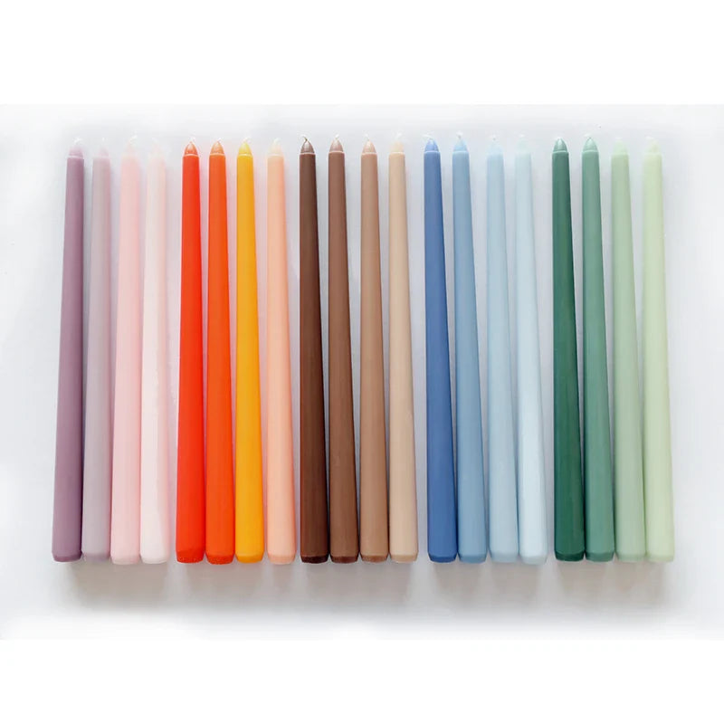 30CM Taper Candle 4 Pack - Home Interior Long Burning Dripless and Smokeless Candles Unscented - Valentines Candles for Home