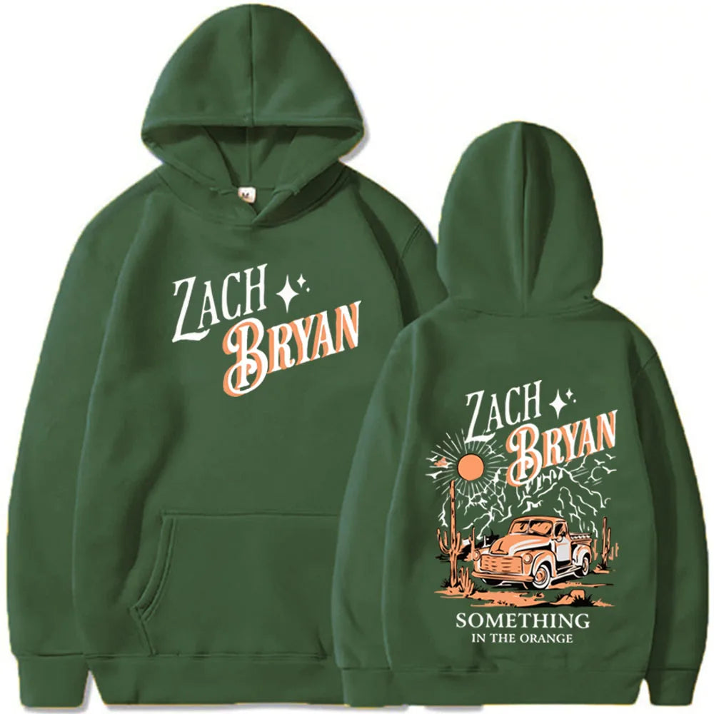 Zach Bryan "Something In The Orange" Hoodie – Western Country Music Inspired Pullover Sweatshirt for Men & Women, Cozy Fleece Hooded Top - Premium hoodie from Lizard Vigilante - Just $48.88! Shop now at Lizard Vigilante