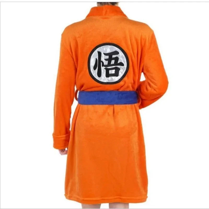 Bandai Dragon Ball Sun Wukong Cartoon Flannel Bathrobe – Cozy Pajamas for Men and Women - Premium robe from Lizard Vigilante - Just $28.88! Shop now at Lizard Vigilante