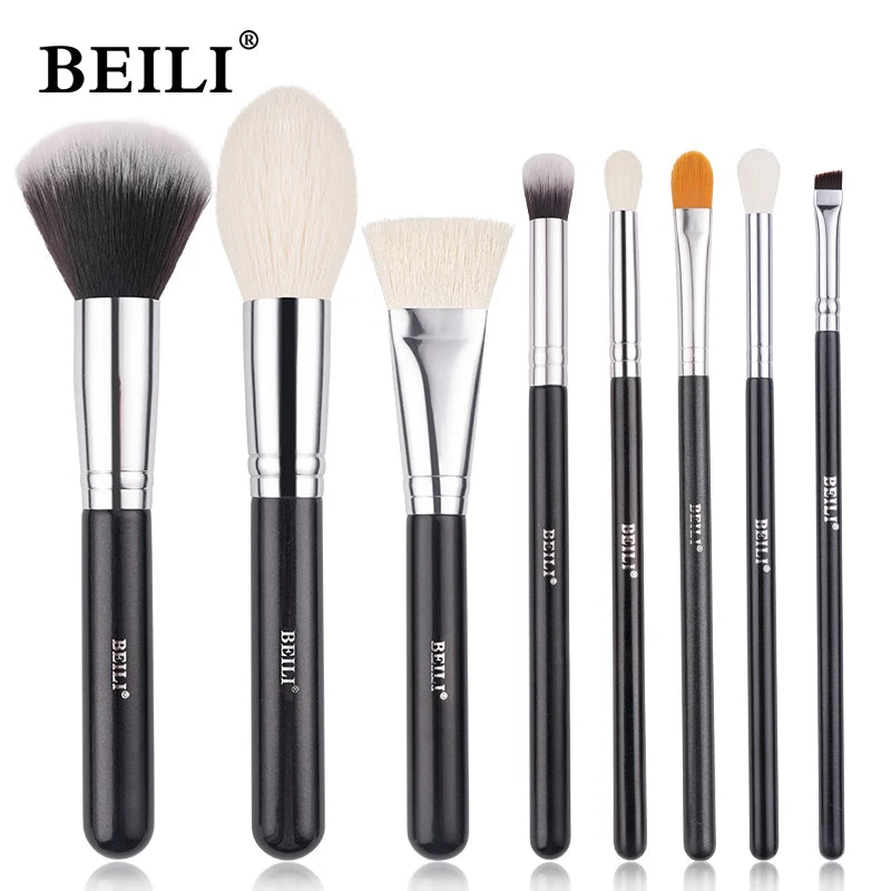 BEILI Professional Black Makeup Brushes Set - Natural Goat Hair, Synthetic Hair, 30-Piece Kit - Premium makeup brush set from Lizard Vigilante - Just $35.99! Shop now at Lizard Vigilante