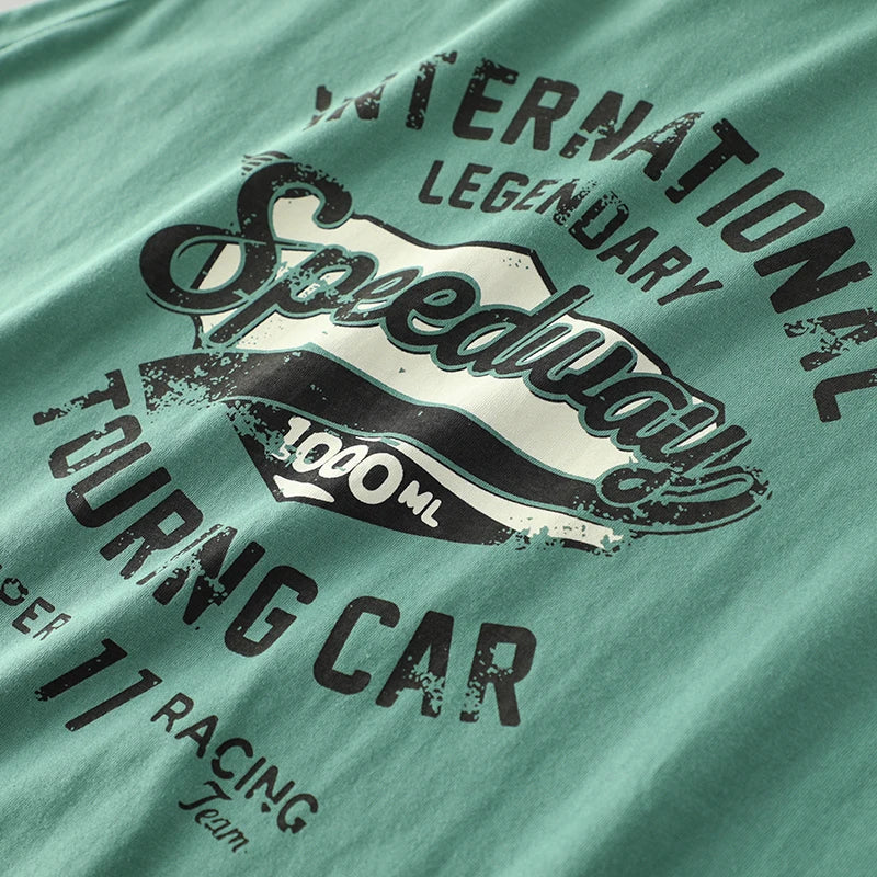 2025 Summer American Retro Sleeveless O-Neck Letter Print T-Shirt – 100% Cotton Men’s Basketball Sports Casual Vest - Premium tee from dsers - Just $30.99! Shop now at Lizard Vigilante