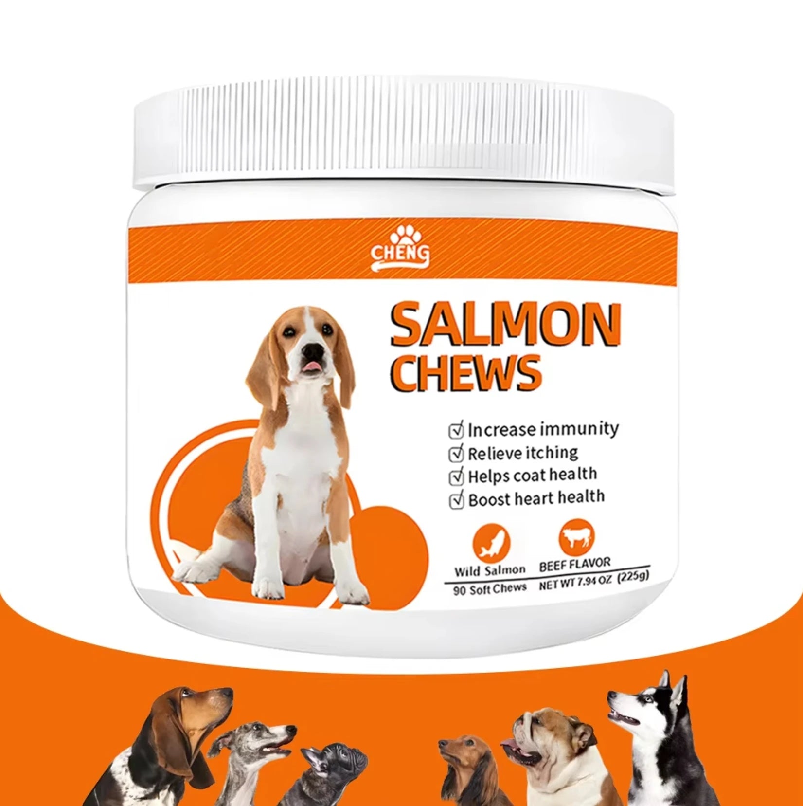 Omega-3 Salmon Soft Chews for Pets - Nourish Your Furry Friend - Premium salmon chews from Lizard Vigilante - Just $58.88! Shop now at Lizard Vigilante