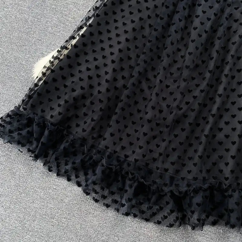 SINGREINY High Quality A Line Mesh Long Dress Spaghetti Strap Sleeveless Sheath Sundress 2023 Women Fashion Dot Print Maxi Dress