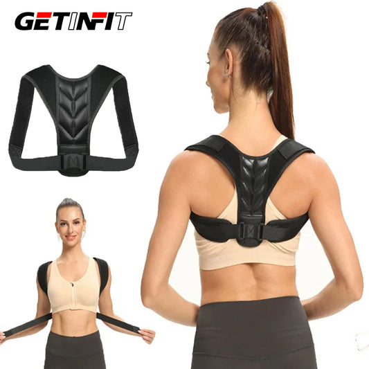 GETINFIT Adjustable Posture Corrector Back Support Lumbar Posture Orthopedic Belts Strap Brace Shoulder Spine Support Men Women