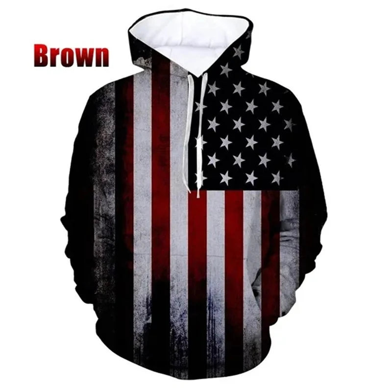 Freedom Hoodie: Unisex 3D American Flag Design - Premium Long-sleeve hoodie from Lizard Vigilante - Just $49.99! Shop now at Lizard Vigilante