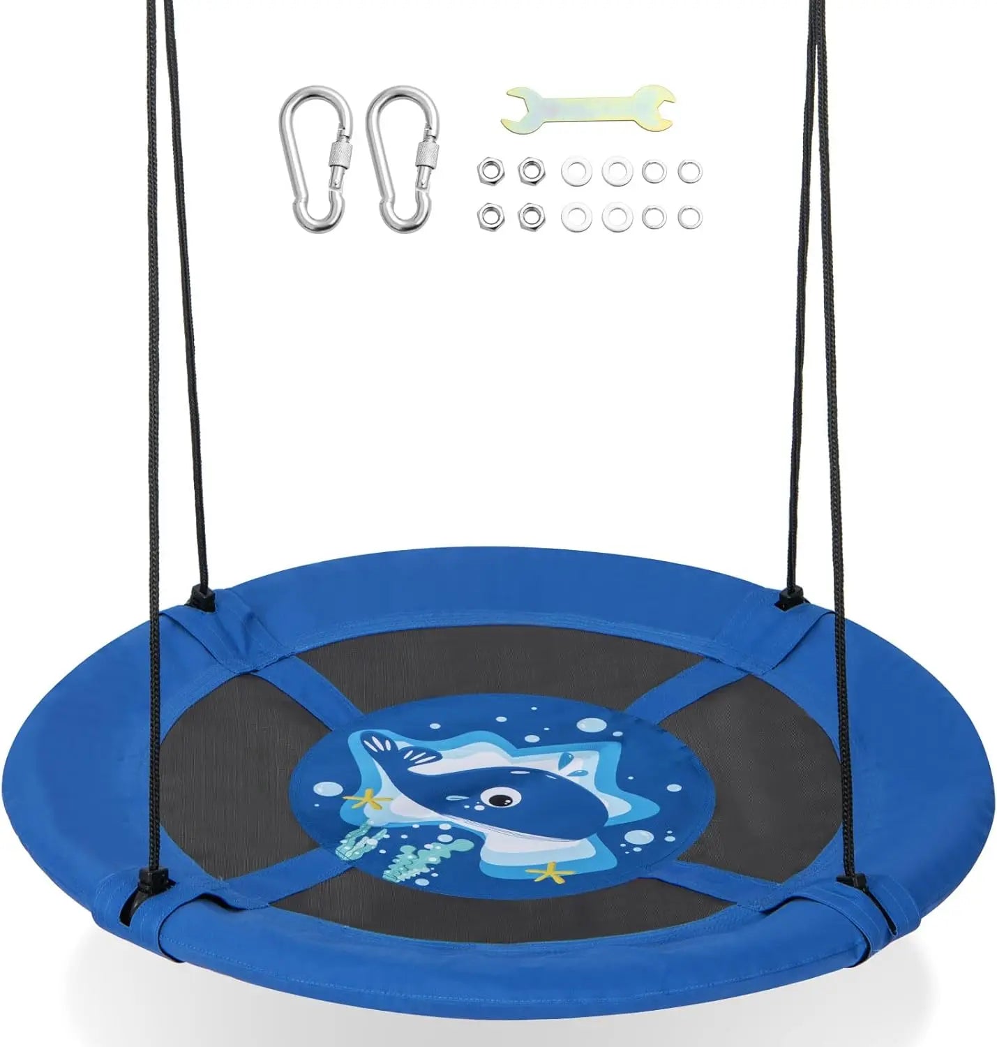 Tree Swing, 40 Inch Saucer Swing for Kids Outdoor, 700 lbs Weight Capacity Round Swing w/ 900D Waterproof Oxford Cloth, Adjustab - Premium  from Lizard Vigilante - Just $63.99! Shop now at Lizard Vigilante