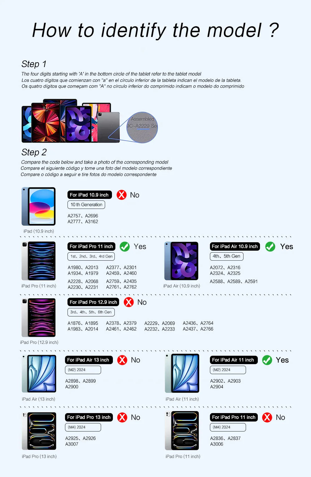 Magic Keyboard Case For iPad Pro 11 inch 12.9" M2 13 M4 Air 4th 5th ipad10 10th 10.9 Smart Cover Multi-touch Magnetic backlight