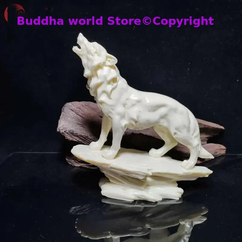 GOOD Sculpture HOME OFFICE Company SHOP CAR TOP cool art wolf carving Ornament statue