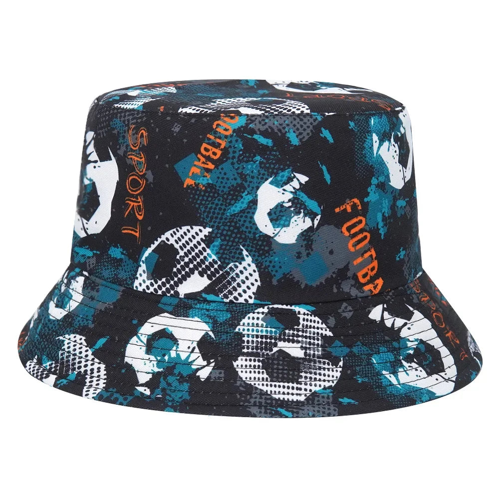 Summer Sun Protection Bucket Hat for Men Women Panama Cap Print Hip Hop Gorros Fishing Fisherman Hat Double Side Wear Fashion - Premium T-Shirts from Lizard Vigilante - Just $7.99! Shop now at Lizard Vigilante