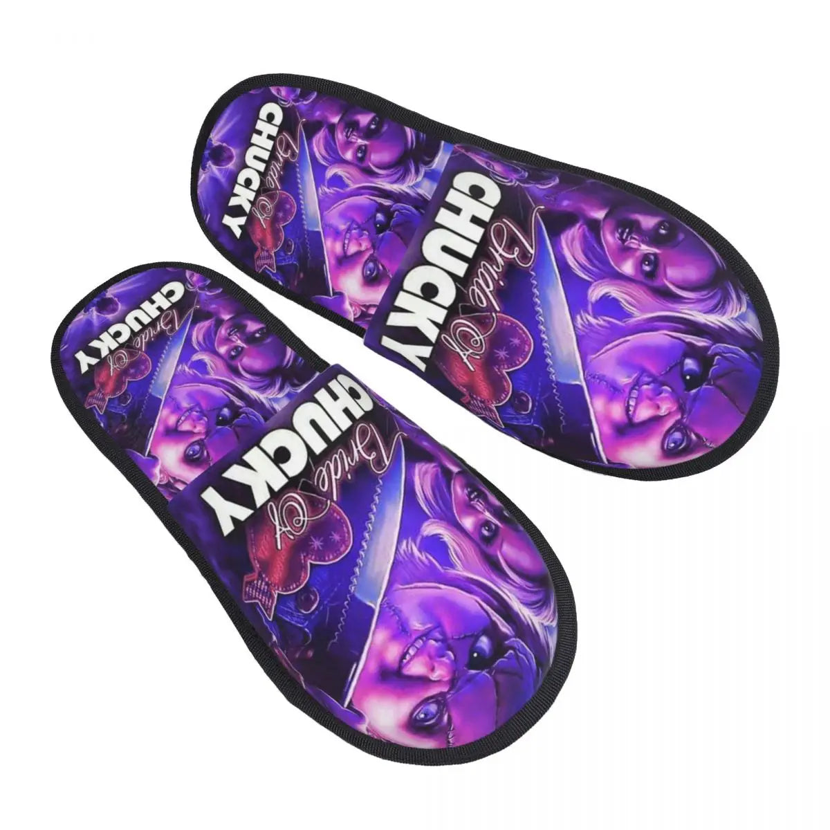 Custom Bride of Chucky Comfort Scuff Memory Foam Slippers – Women Horror Movie Child's Play Hotel House Shoes - Premium slippers from Lizard Vigilante - Just $26.66! Shop now at Lizard Vigilante