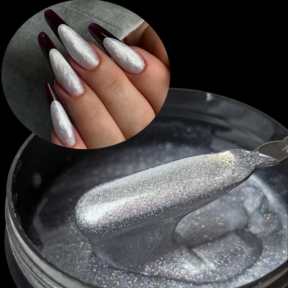 Jillnails 100g Glitter Shimmer Milky Hard Gel Builder Nail for Nails ExtensionsRoyal Blue Pink  UV LED Camouflage  Selfleveling