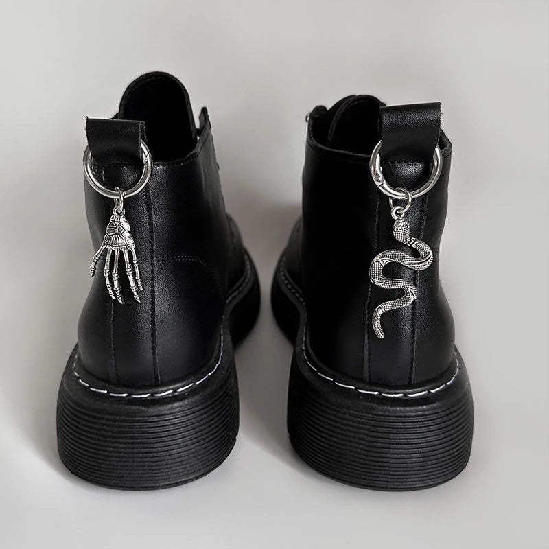 Punk Fashion Cool Skull Hand Shoe Buckle Metal Snake Martin Boots British Style Accessories Halloween Decorations - Premium boot from Lizard Vigilante - Just $13.99! Shop now at Lizard Vigilante