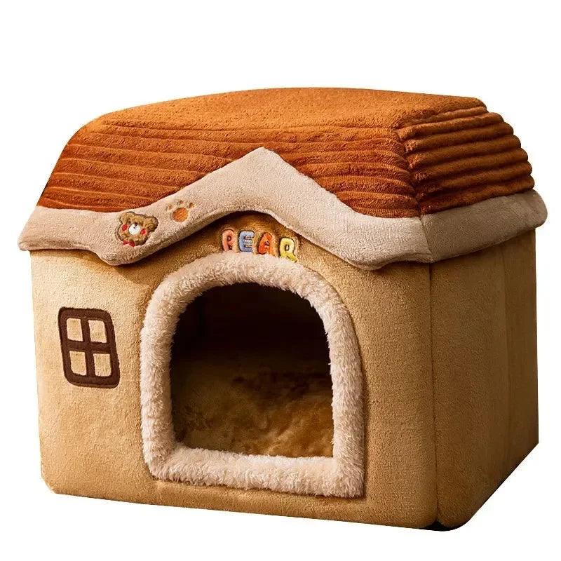 Dog House Foldable Outdoor Waterproof Pet House for Small Dogs Cats Kitten Puppy Cave Nest with Pets Pad Bed Tent Supplies - Premium  from Lizard Vigilante - Just $19.99! Shop now at Lizard Vigilante