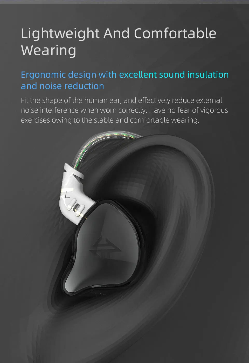 KZ EDC HiFi Earphones with Microphone Noise Cancelling In-ear Wired Headphones Sports Music Gaming Monitor Earbuds Headset