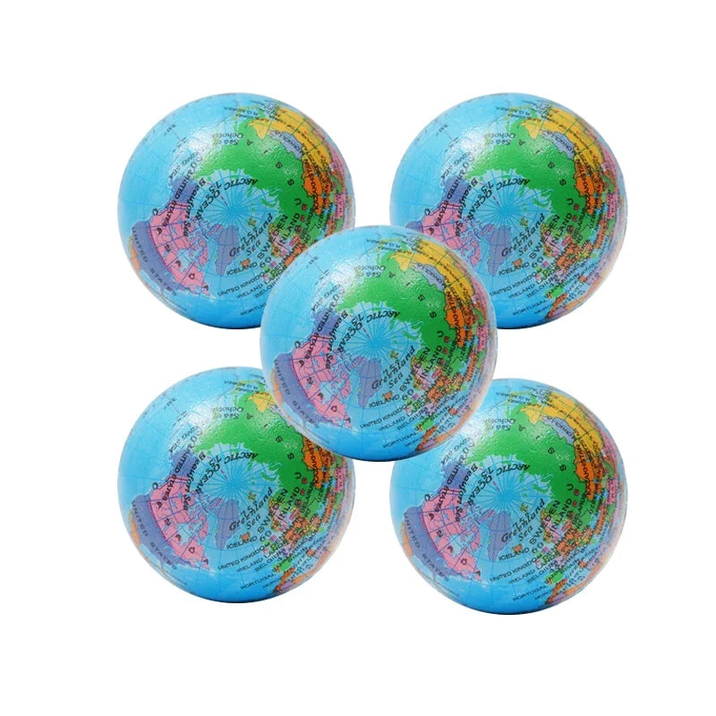 Earth Globe Squeeze Toys Funny Stress Relief PU Foam Squeeze Ball Hand Wrist Exercise Sponge Toys For Kids Adults Child Creative Gifts - Premium stress ball from Lizard Vigilante - Just $9.99! Shop now at Lizard Vigilante