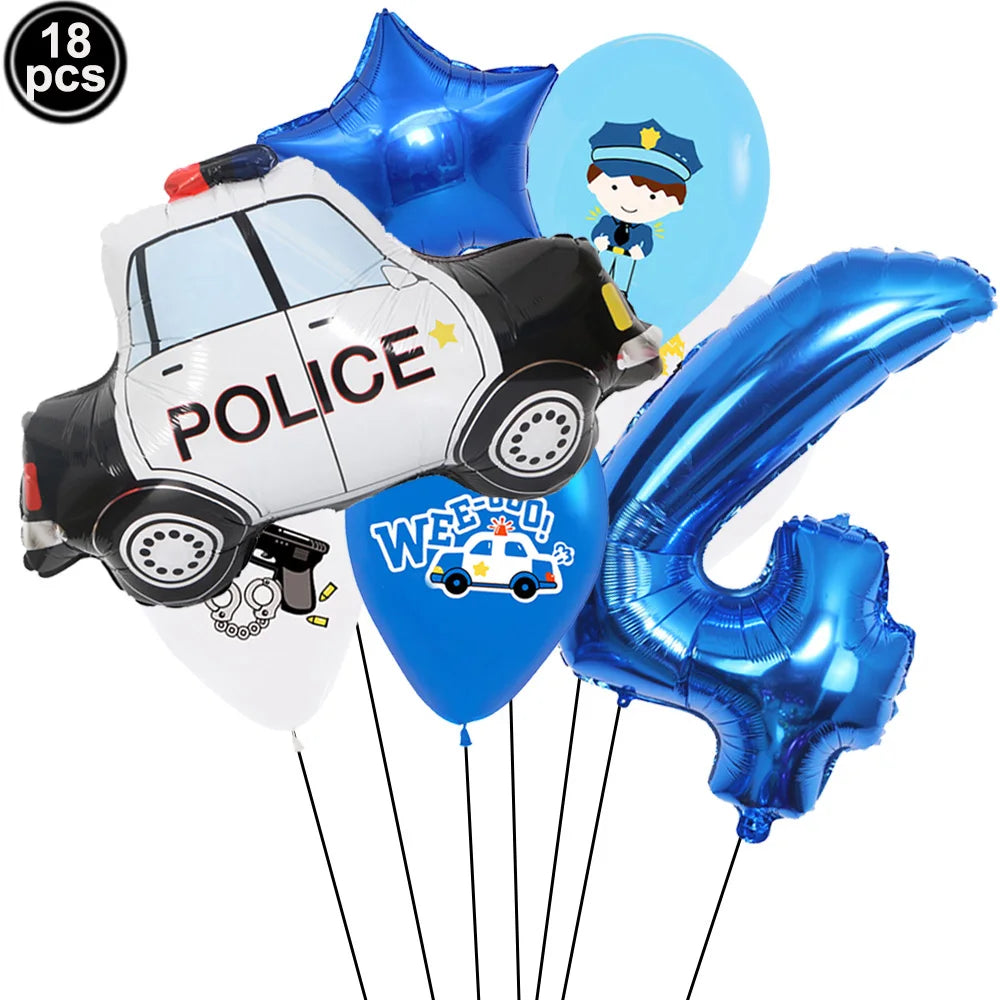 Police Theme Party Decor Police Party Latex Balloons Happy Birthday Banner Police Party Hanging Swirls Police Birthday Supplies - Premium party favors from Lizard Vigilante - Just $3.99! Shop now at Lizard Vigilante