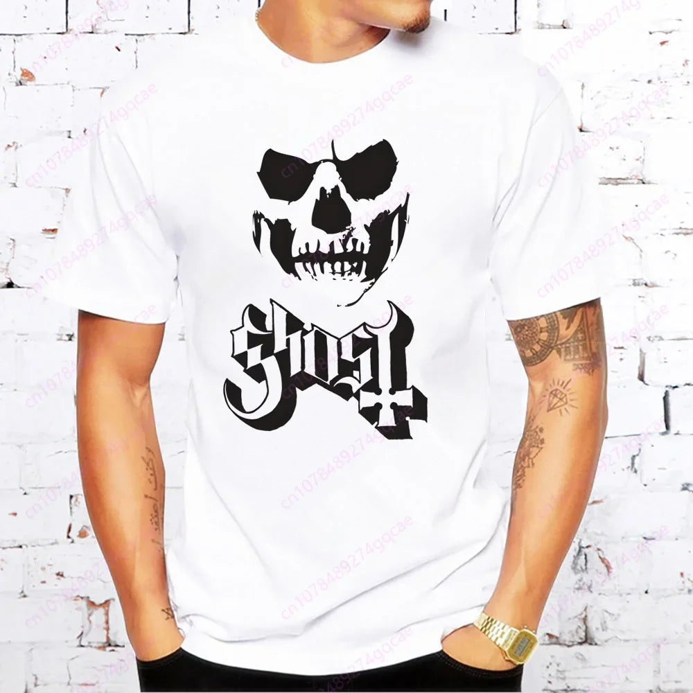 “ECHOES OF THE DAMNED” – GHOST Band Heavy Metal Tee for Men | Summer Fashion T-Shirt for the Loud, the Lost & the Legends - Premium t-shirts from dsers - Just $22.99! Shop now at Lizard Vigilante