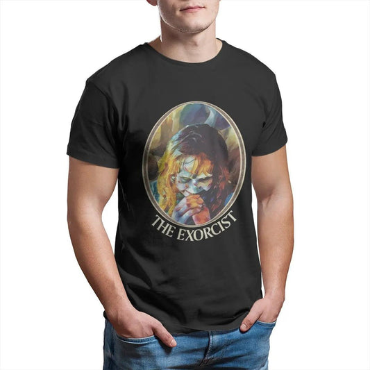 The Exorcist Vintage Horror Film Halloween Scary Devil Movie T-Shirt for Men 100% Cotton Tees printed Plus Size Tops - Premium T-Shirt from Lizard Vigilante - Just $21.99! Shop now at Lizard Vigilante