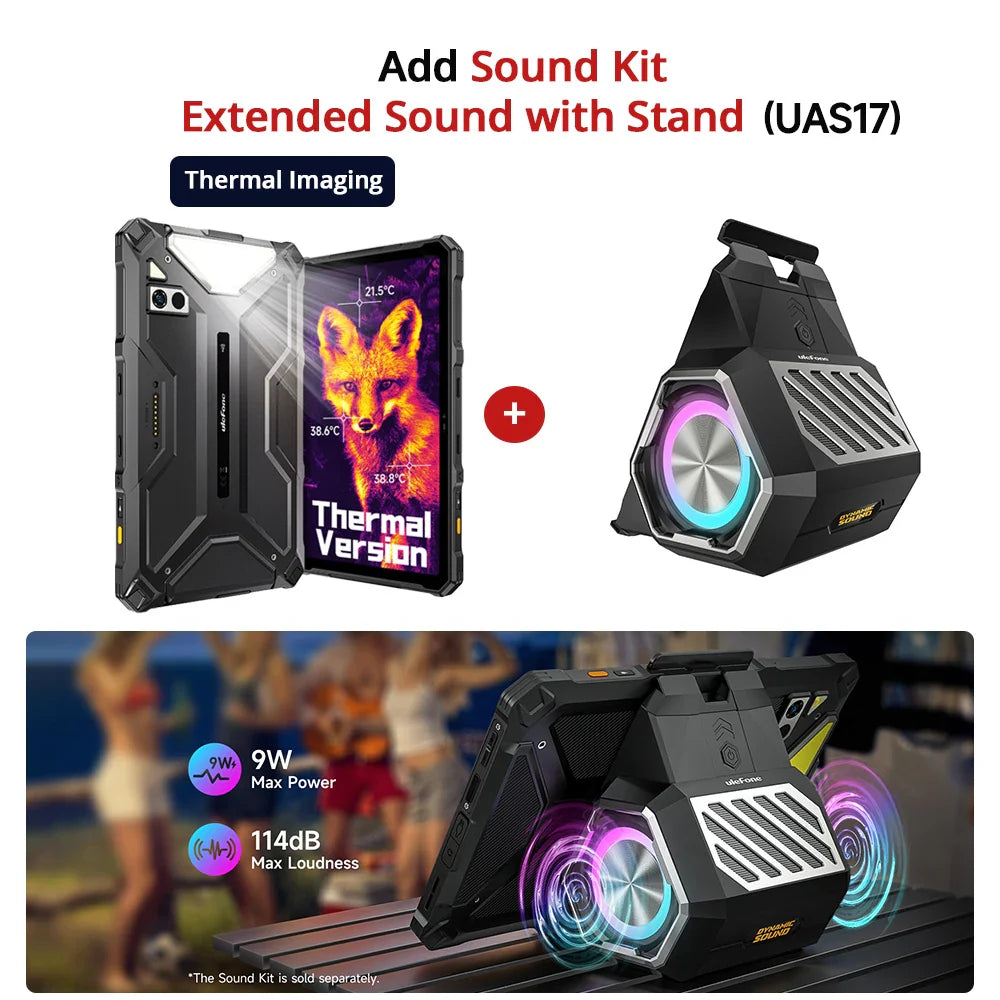 Ulefone Armor Pad 4 Ultra 5G Rugged Tablet  Thermal lmaging 10.36"2K Up to 16GB RAM 256GB ROM Android 14 11800mAh