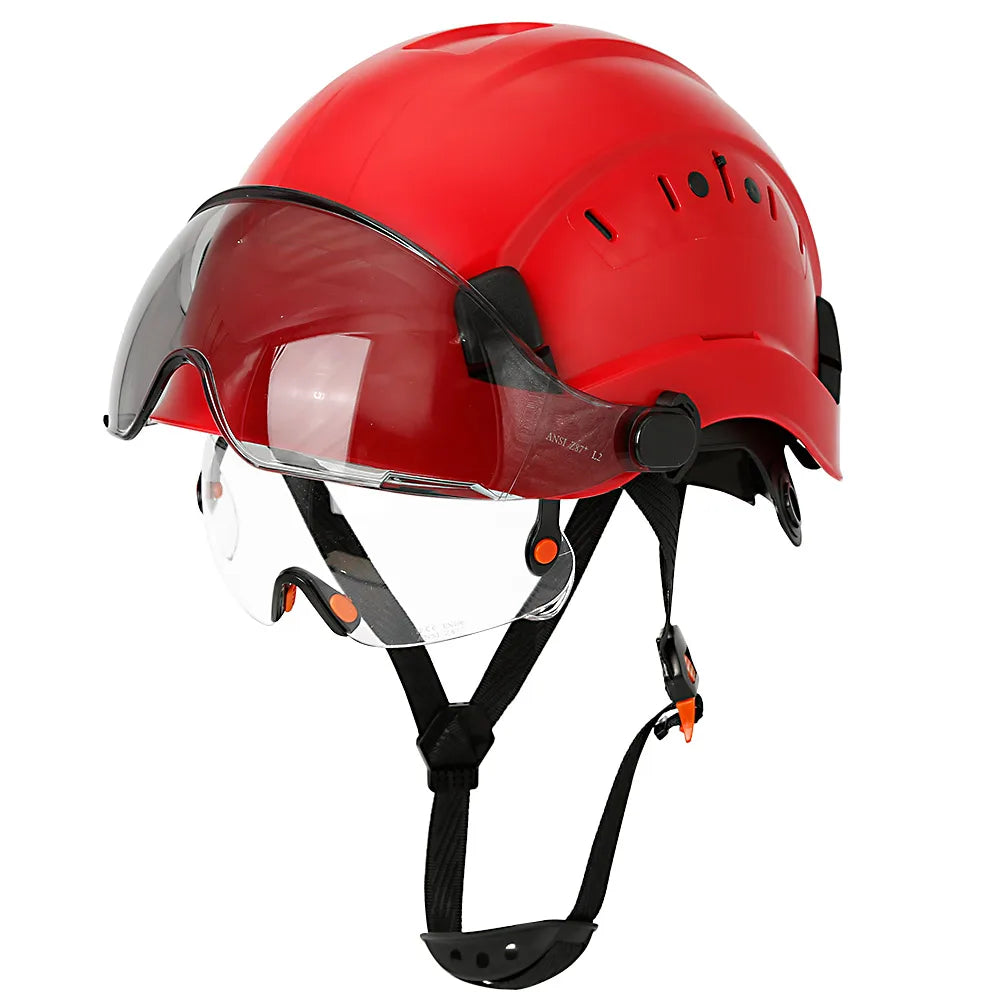 CE-Certified Construction Safety Helmet with Built-In Visor Goggles – ANSI Industrial ABS Hard Hat for Engineers - Premium  from Lizard Vigilante - Just $53.88! Shop now at Lizard Vigilante