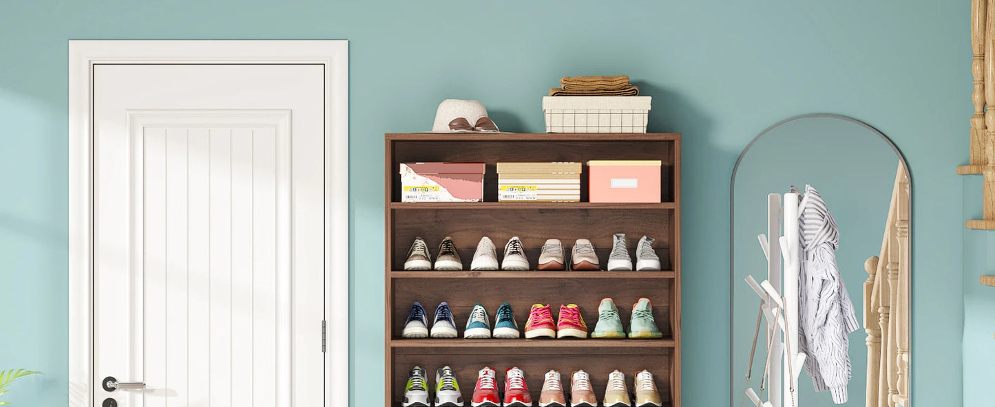 Tribesigns Tower of Soles — 9-Tier 70" Heavy-Duty Wood Shoe Fortress | Holds 40–45 Pairs of Chaos-Controlled Kicks