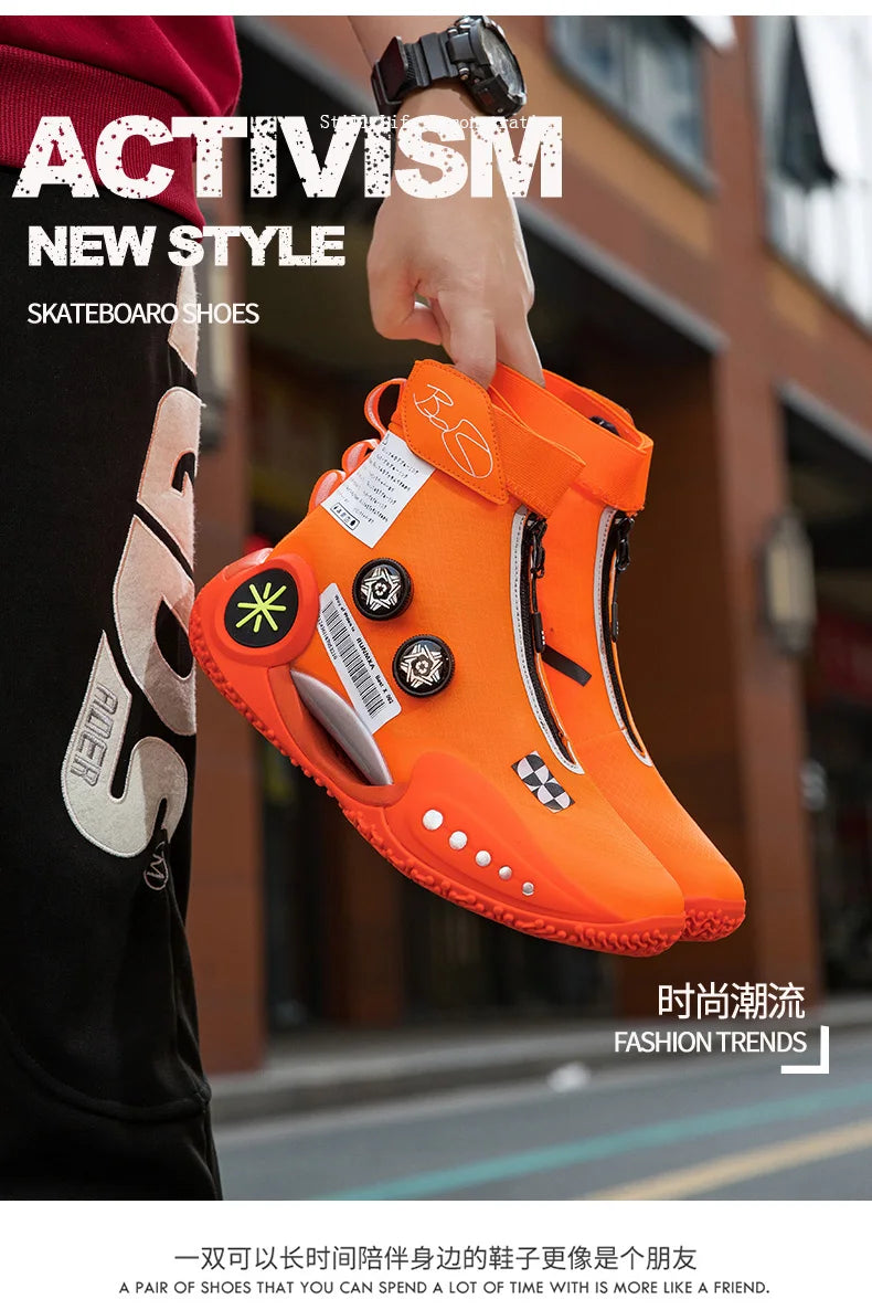 Brand Hip-hop Sneakers Men High-top Men Basketball Shoes Kids Women Designer Basket Boots Fashion Street Style Sports Shoes Male - Premium  from Lizard Vigilante - Just $66.99! Shop now at Lizard Vigilante