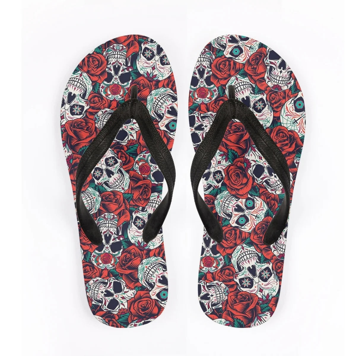 Men's Beach Skull Flip Flops Soft Non-Slip Summer Slippers Punk Hip Hop Sandals for Men & Boys - Premium sandals from Lizard Vigilante - Just $28.88! Shop now at Lizard Vigilante