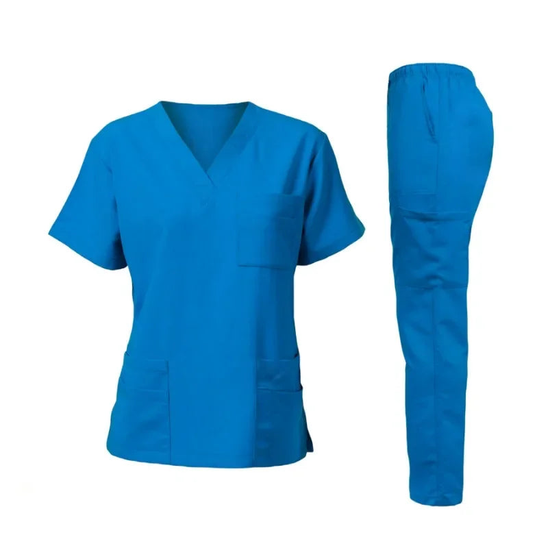 MERTRAW Scrub Uniform Set | Casual Style Medical & Beauty Salon Workwear | Short Sleeve Nurse & Medical Blouses - Premium scrubs from Lizard Vigilante - Just $33.88! Shop now at Lizard Vigilante