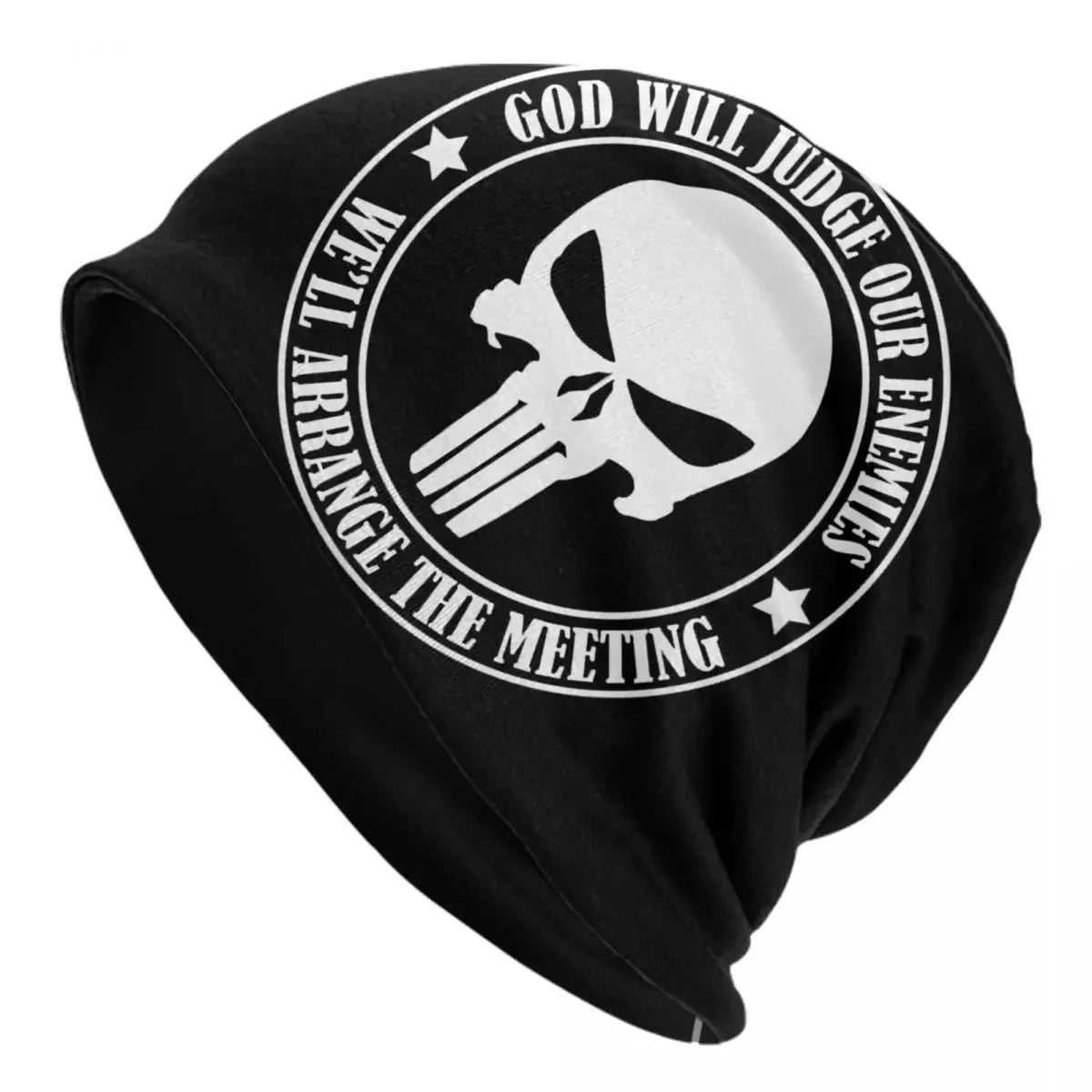 Punisher Skull Beanie – Heavy Metal Skeleton Cap for Men and Women, Ultimate Winter Knit Hat for Punk and Rock Fans - Premium beanies from Lizard Vigilante - Just $19.88! Shop now at Lizard Vigilante